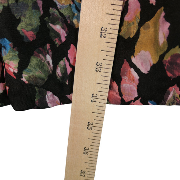 Tahari Fit and Flare Dress Womens 2 Petite 2P Black Abstract Artsy Lined Boho - Picture 9 of 11